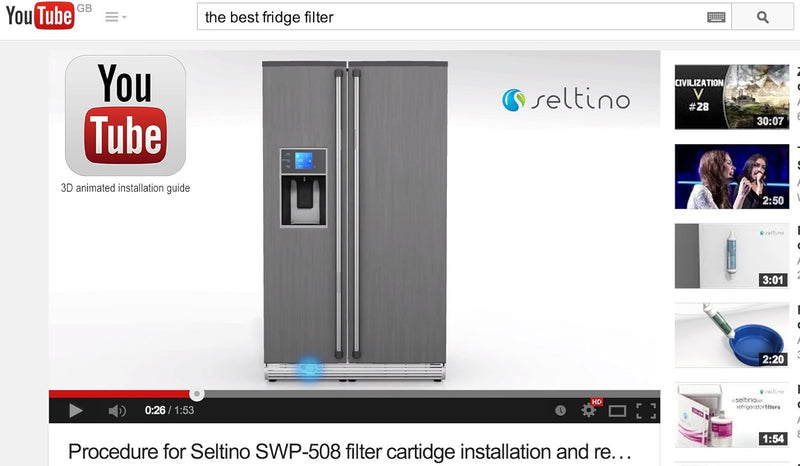 Seltino SWP-508 service - Wasserfilter Seltino ersetzt Whirlpool Bauknecht SBS001 SBS002 SBS003