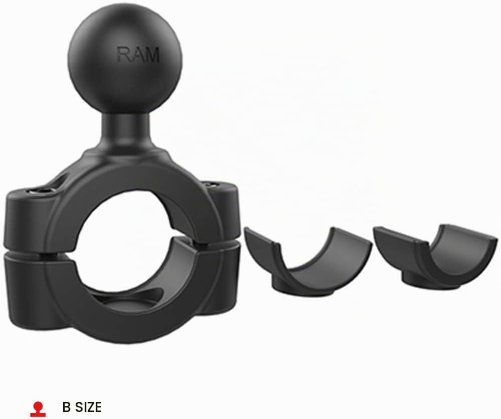 Ram Mount RAM-B-408-75-1U Aluminium Drehmoment Mittel Schienenbasis, Grösse B, Schwarz