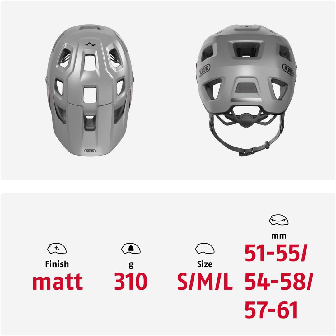 ABUS MTB-Helm MoDrop - robuster Fahrradhelm mit guter Belüftung für Mountainbiker - individuelle Pas