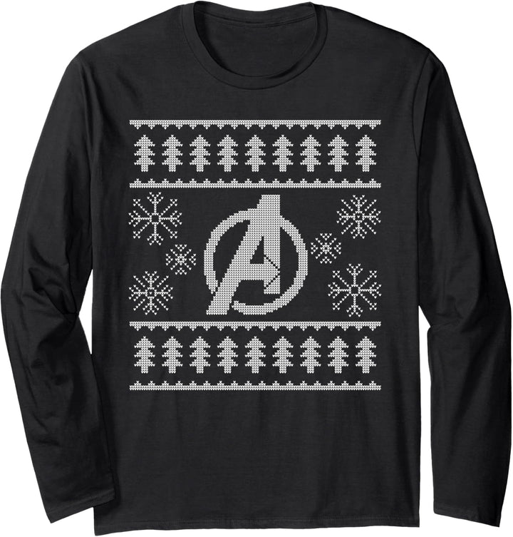 Marvel Avengers Logo Holiday Ugly Sweater Langarmshirt