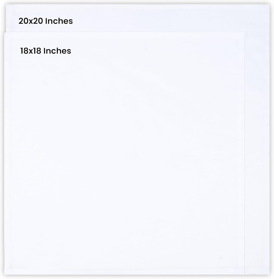 Utopia Kitchen Stoffservietten [12er Pack, Weiss] 50x50 cm Waschbare Tischservietten für Hotel, Mitt