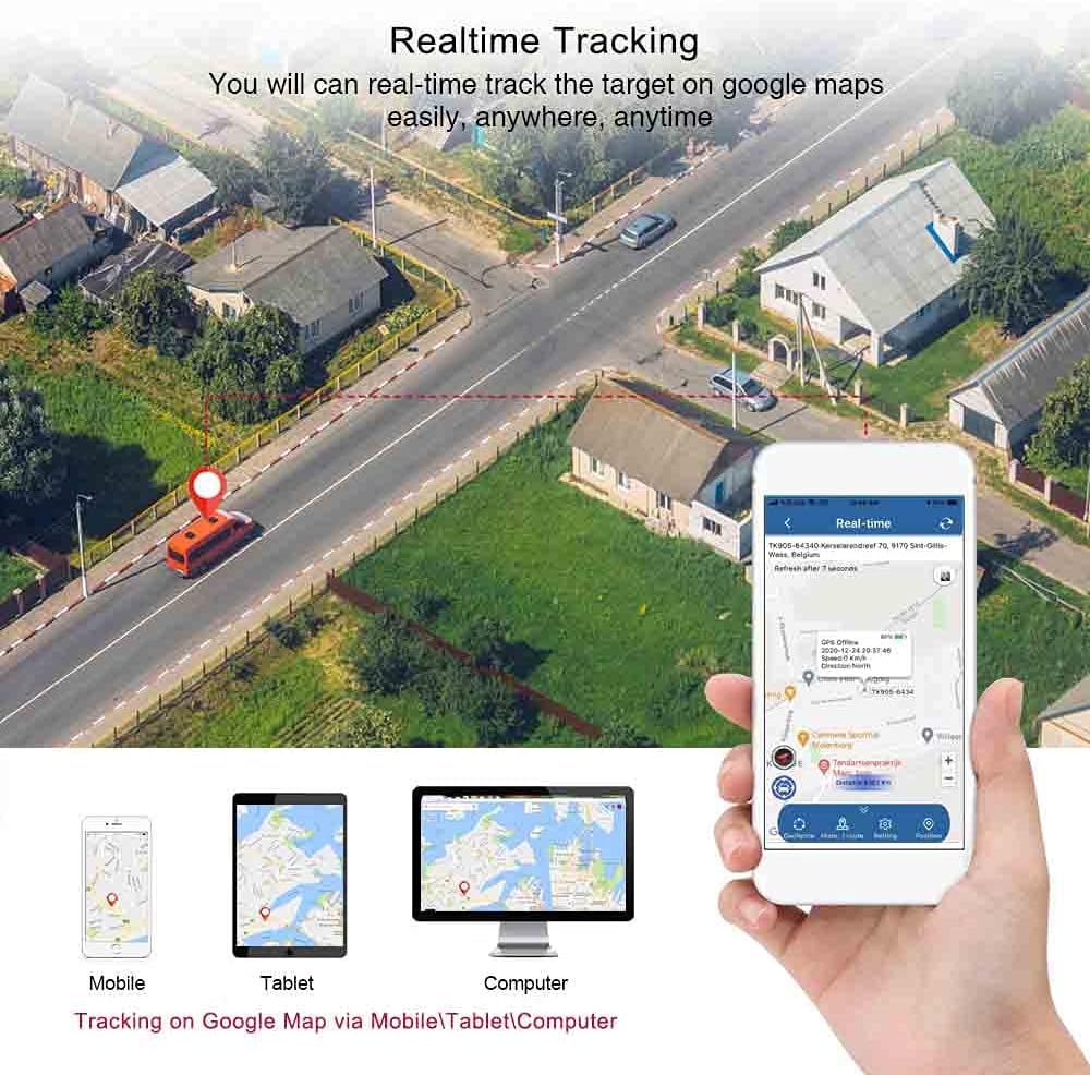 Winnes 4G GPS Tracker Auto Ohne ABO 20000mAh,240 Tage Standby, TK905C GPS Tracker Echtzeit-Ortung mi