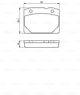 Bosch BP1489 Bremsbeläge - Vorderachse - ECE-R90 Zertifizierung - vier Bremsbeläge pro Set