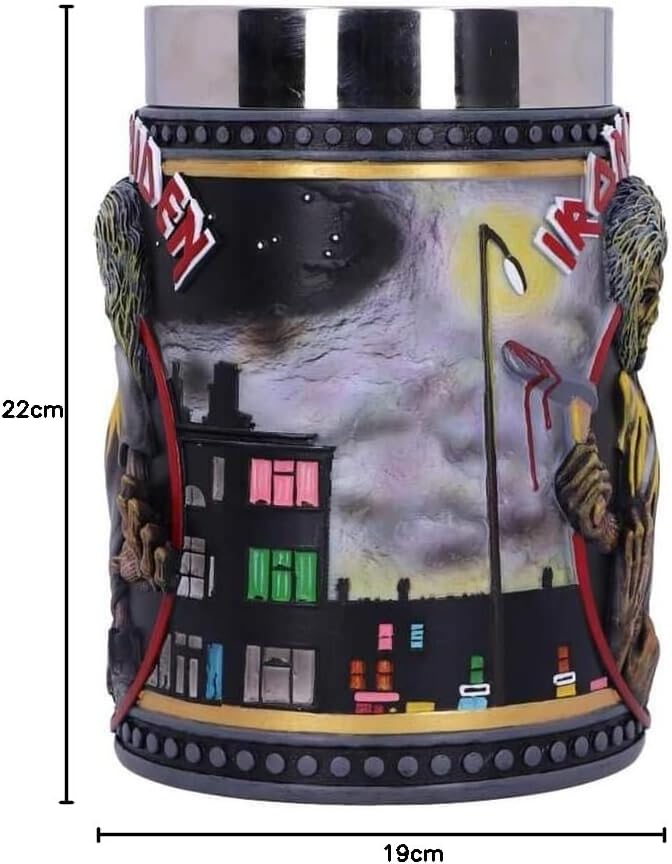 Nemesis Now Offizielles Lizenzprodukt Iron Maiden The Killers Eddie Album Bierkrug, Schwarz, 15.5cm