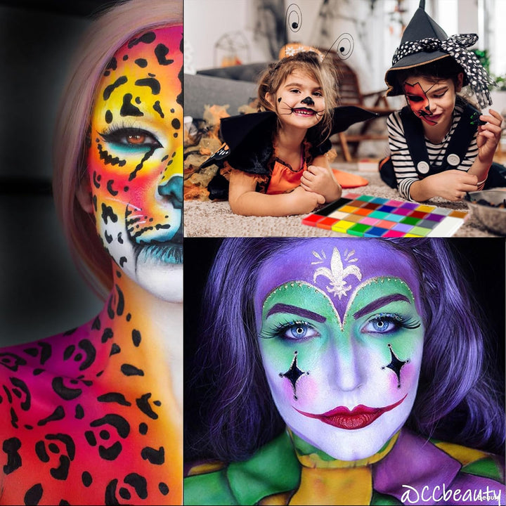 CCbeauty Bodypainting 36 Farben Face Paint Professional Theaterschminke Ölbasierte ungiftige Make-Up