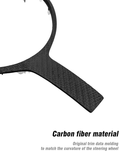 Carbon Fiber M-Sport Lenkradabdeckung Ersatz für BMW M Sport F20 F22 F30 Auto Lenkradabdeckung (Real