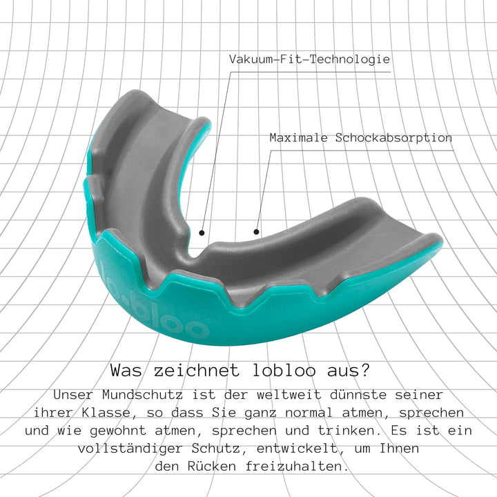 lobloo PRO-FIT, Zum Patent Angemeldeter, Professioneller Abdruckloser Dual-density-zahnschutz Kampfs