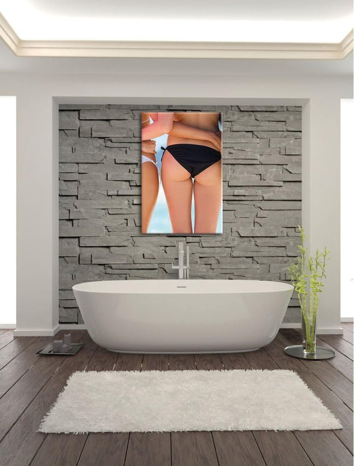 Sexy Girl Bikini, Format: 100x70 auf Leinwand, XXL riesige Bilder fertig gerahmt mit Keilrahmen, Kun