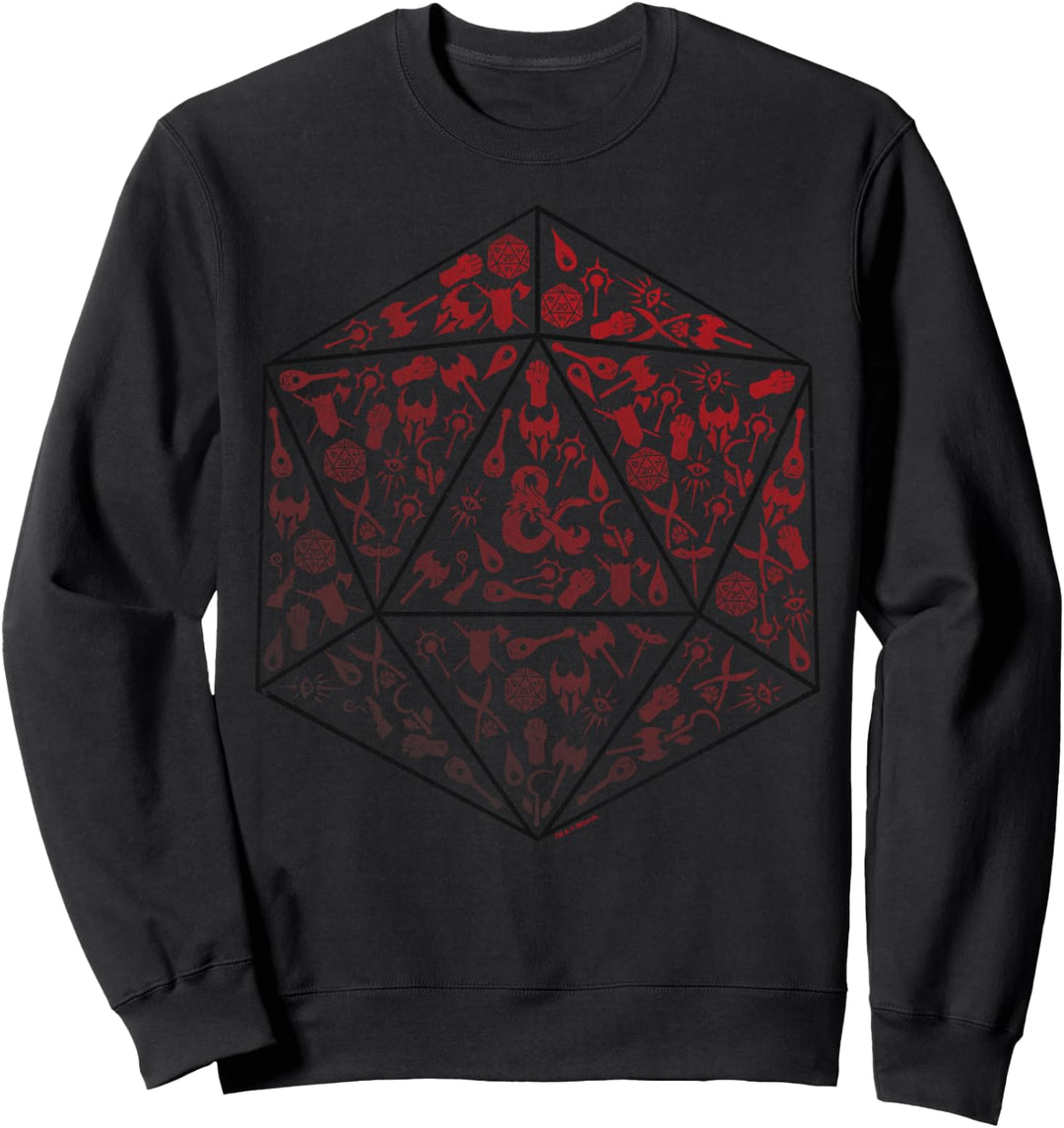 Dungeons &amp; Dragons D20 Dekorierten Symbol Sweatshirt