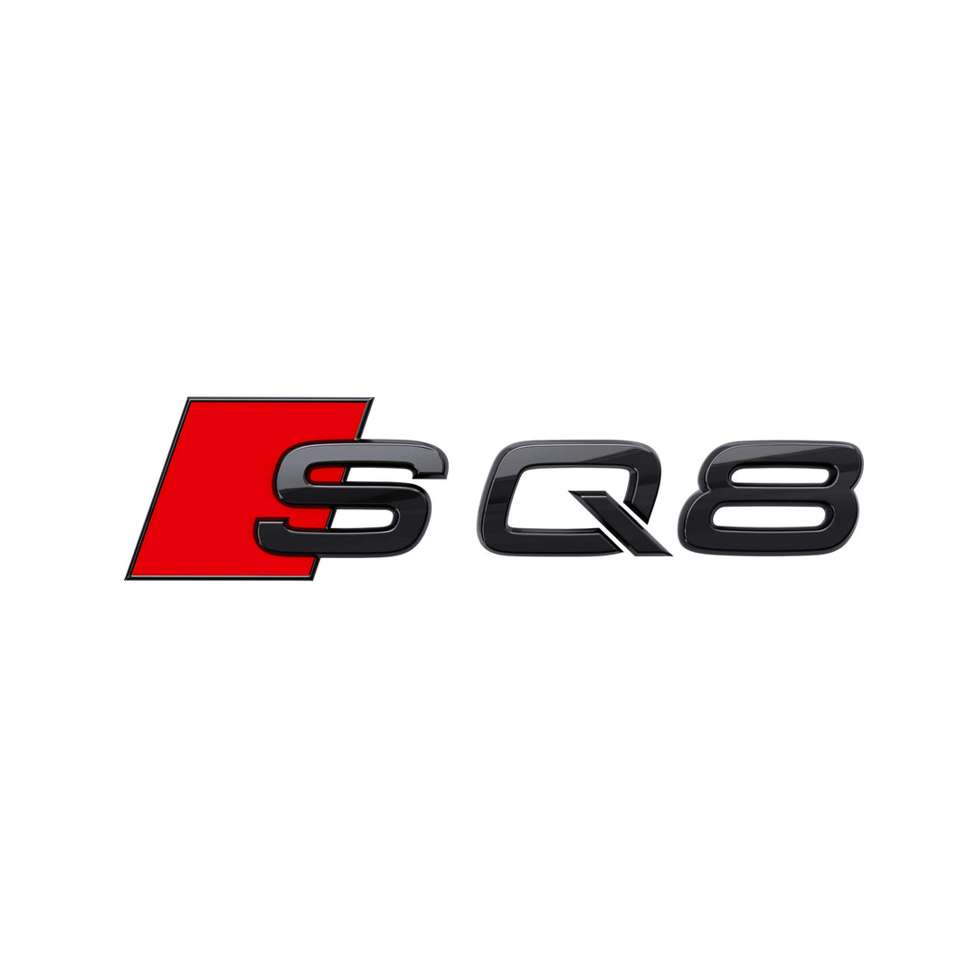 Audi 4M8071804 Schriftzug SQ8 Black Edition Emblem Buchstaben Modellbezeichnung Aufkleber, schwarz/r