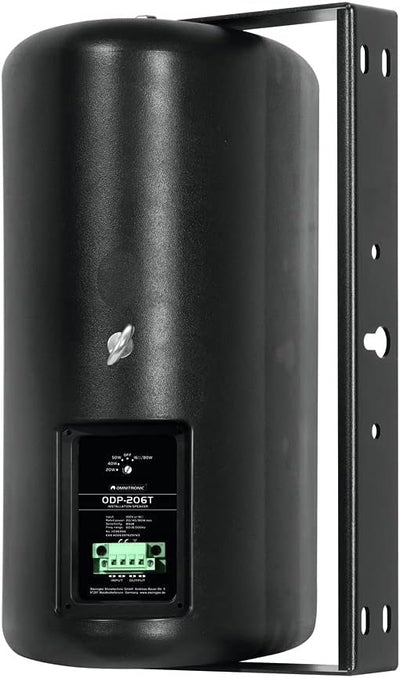 OMNITRONIC ODP-206T Installationslautsprecher 100V schwarz 2X | 2 wetterfeste 6"-Wandlautsprecher mi