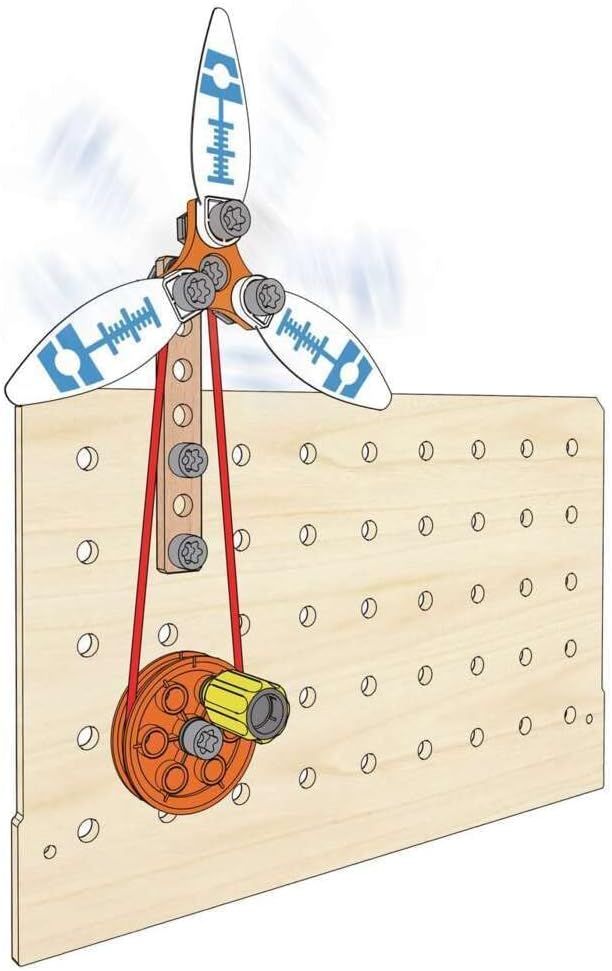 Hape Junior Inventor Tüftler Werkbank | Bausatz aus Holz für Erfinder, Mint Spielzeug, ab 4 Jahre 49