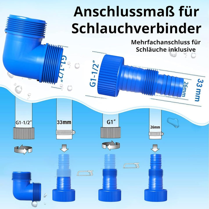 FOTING Schmutzwassertauchpumpe 550 W, 16000 l/h,Max durchlässige Partikelgrösse: 3,5 cm,Förderhöhe m