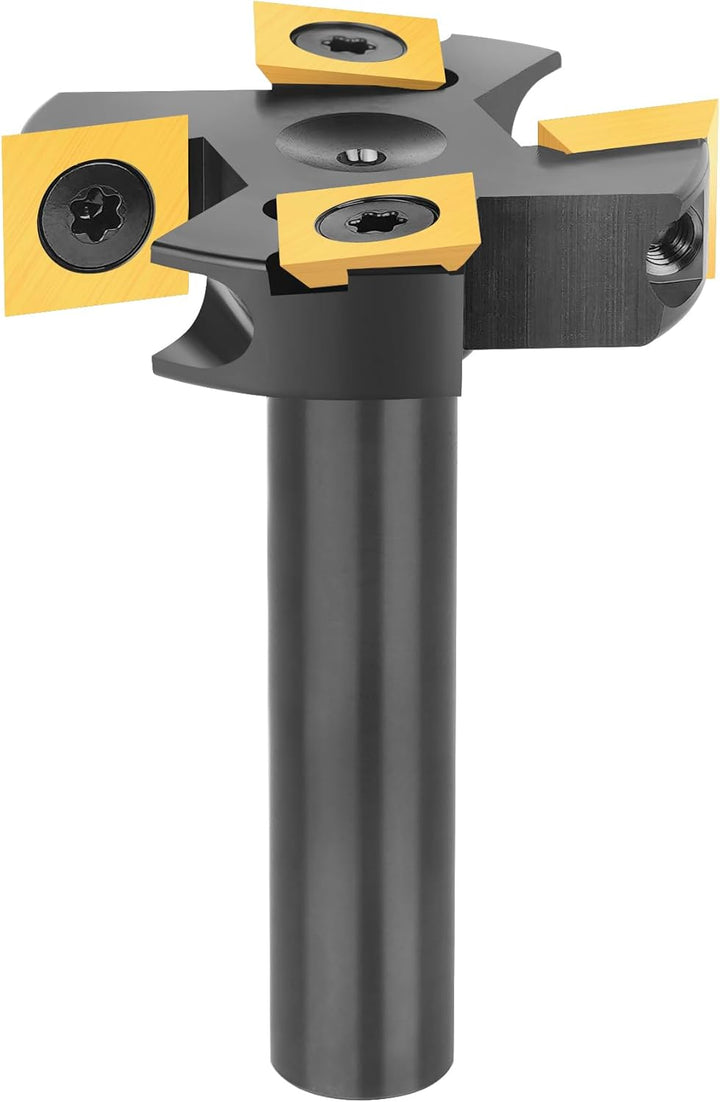 SpeTool Planfräser 12mm Schaft 45mm Schnittdurchmesser Planfräser für Oberfräse Hobelfräser mit ATS