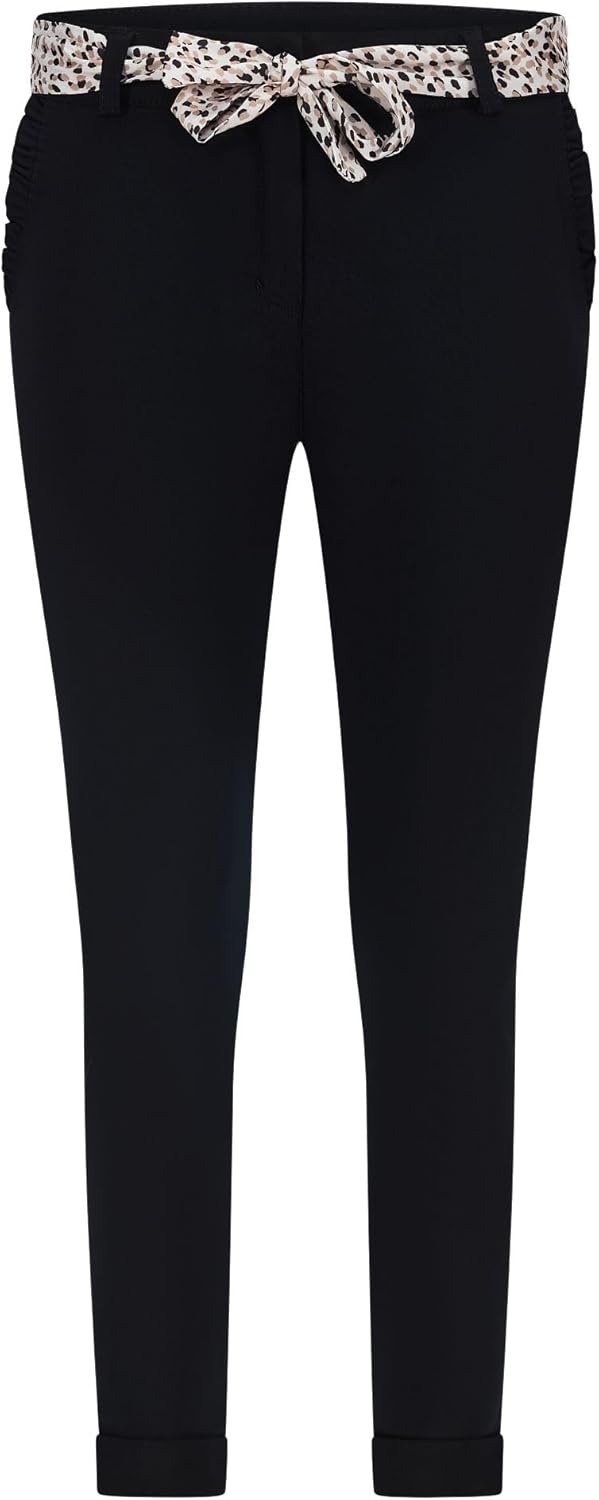 Mississhop Female Damen Stretch Klassische Chino Hose M Schwarz, M Schwarz