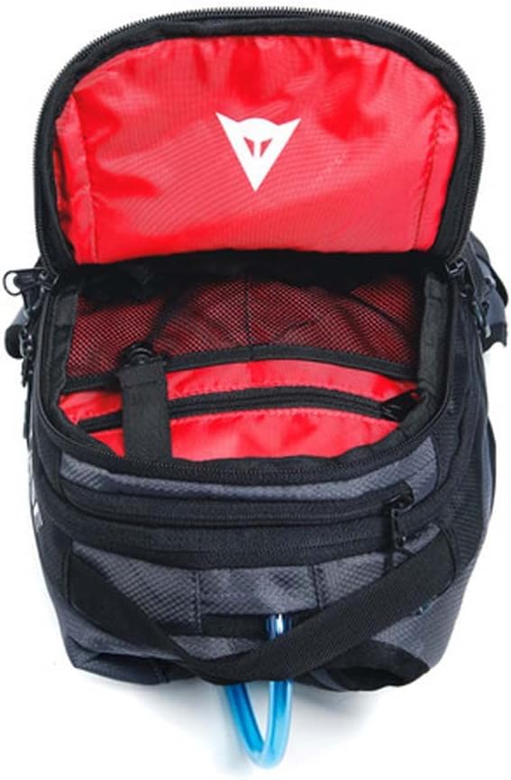Dainese Alligator Backpack, Motorrad Rucksack Adventure mit integrierter 2-Liter-Trinkblase, Schwarz