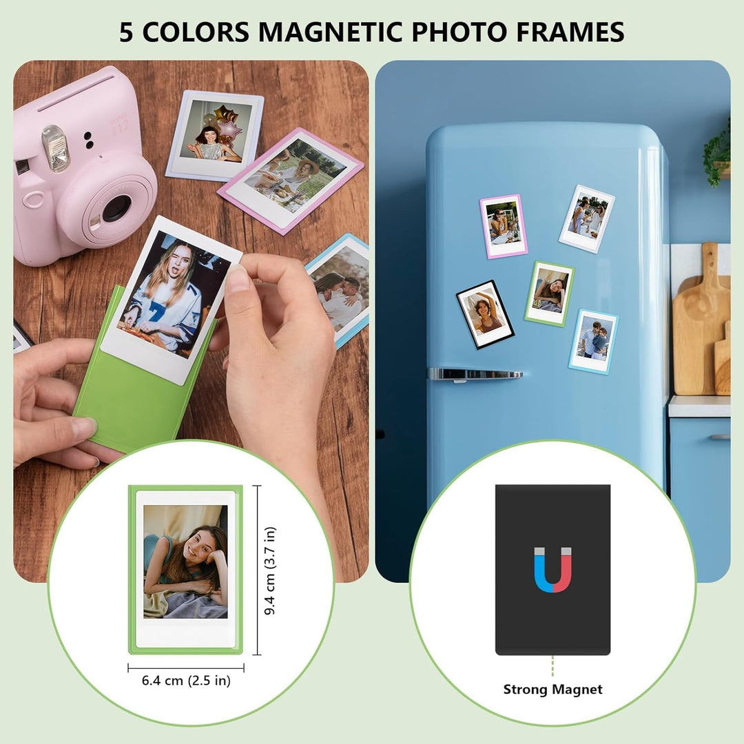 HIYQIN Mini LiPlay Tasche und Magnetische Bilderrahmen, Schutzhülle Kompatibel mit Fujifilm Instax L
