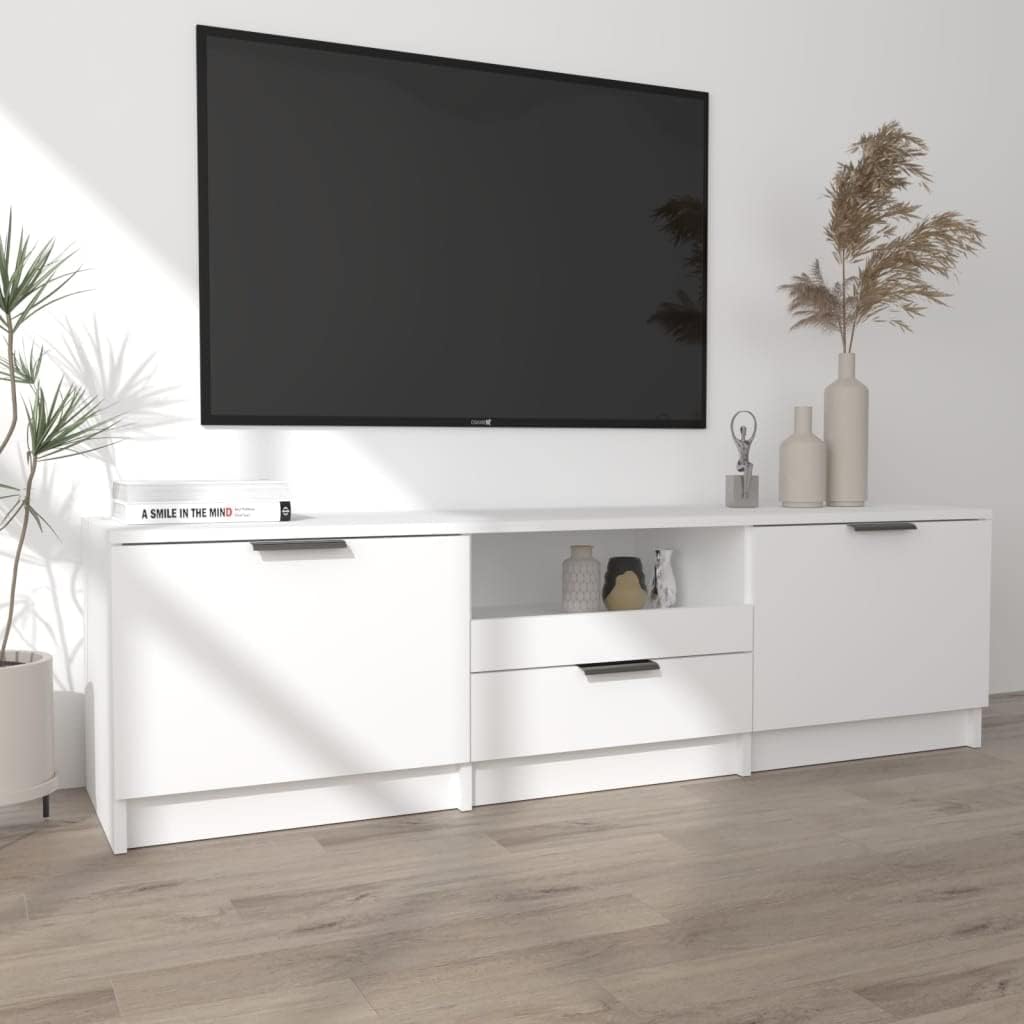 vidaXL TV-Schrank Weiss 140x35x40 cm Holzwerkstoff