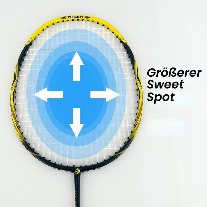Senston Graphit Badminton-Set Leichtgewicht Badmintonschläger mit Schlägertasche Badminton Schläger