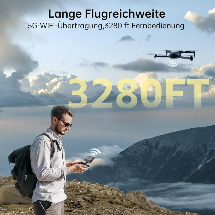 CHUBORY X10 PRO GPS Drohne mit 4K UHD Kamera für Erwachsene | 90 Min Flugzeit & 1000m Steuerreichwei