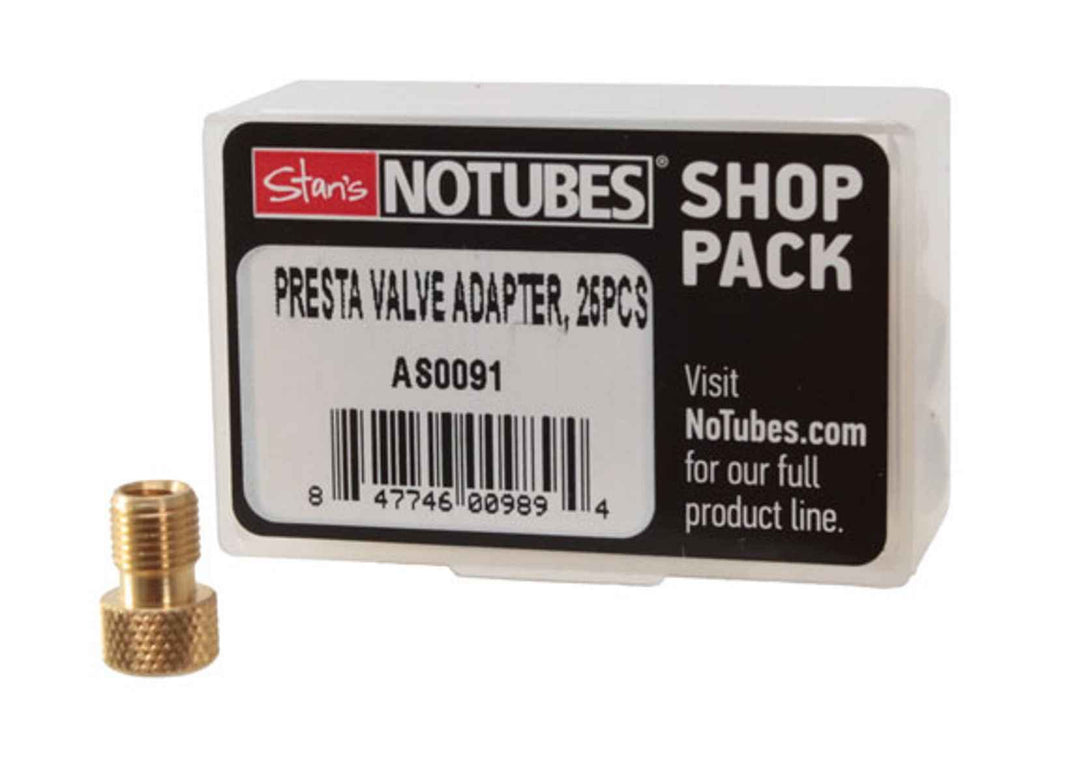 NoTubes Ventiladapter Presta Shop Laufräder, schwarz, 25 STK