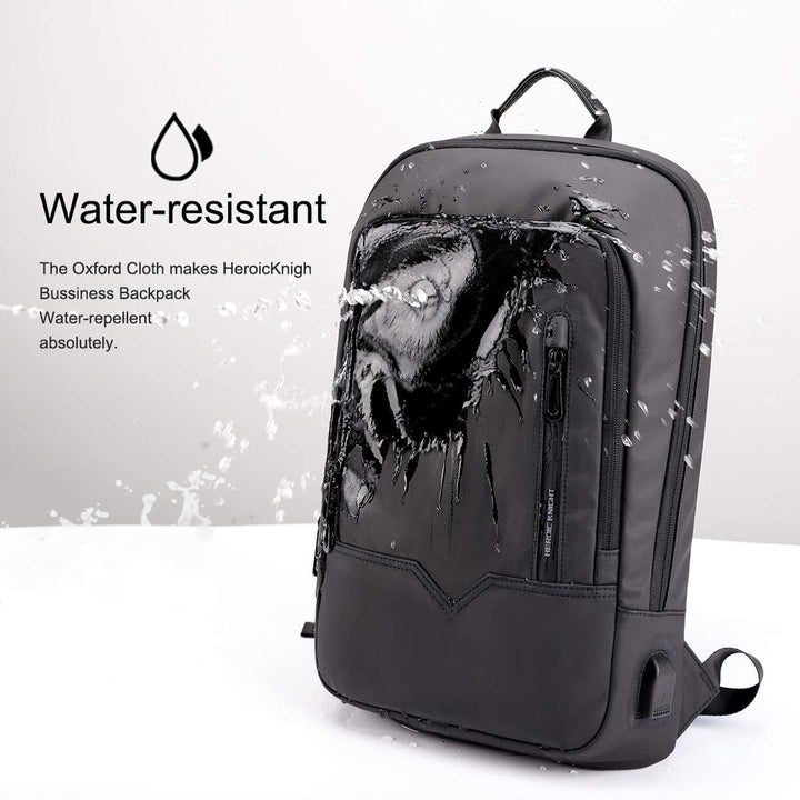 Business Rucksack Herren 15,6 Zoll Laptop Rucksack, Schlanker Kleiner Notebook Rucksackmit USB-A & U