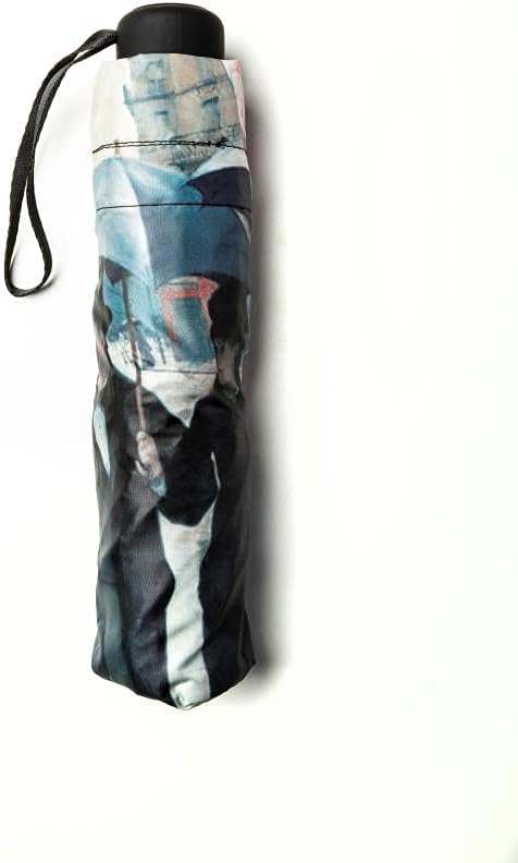 LUCKYWEATHER Regenschirm Taschenschirm Mini Damen/Herren Motiv Caillebotte Rainy Day in Paris I Tasc