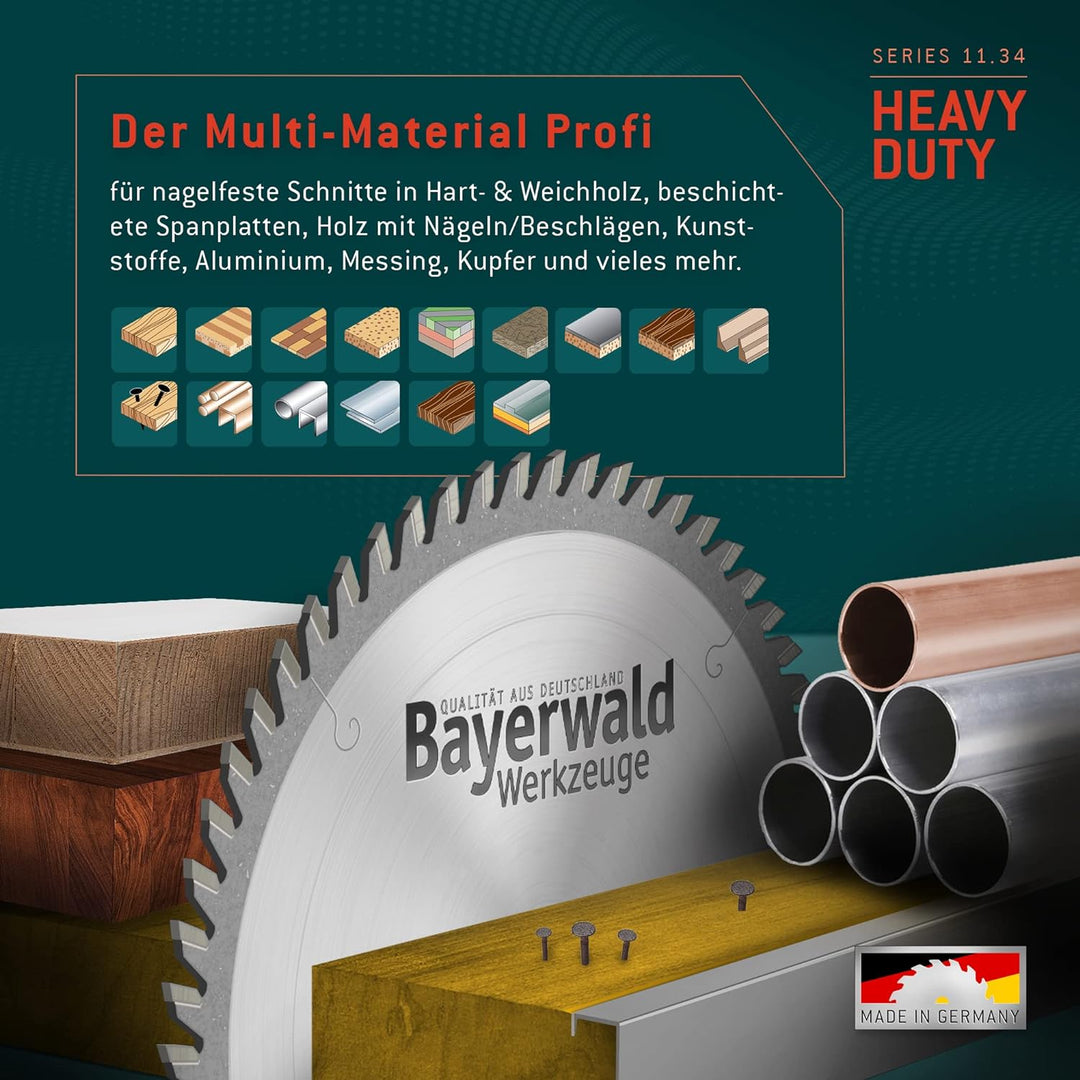 Bayerwald - HM Kreissägeblatt - Ø254 x 2.8/1.8 x 30 (Für Kupfer, Zinn, Holz, Messing etc.) Serie 11.