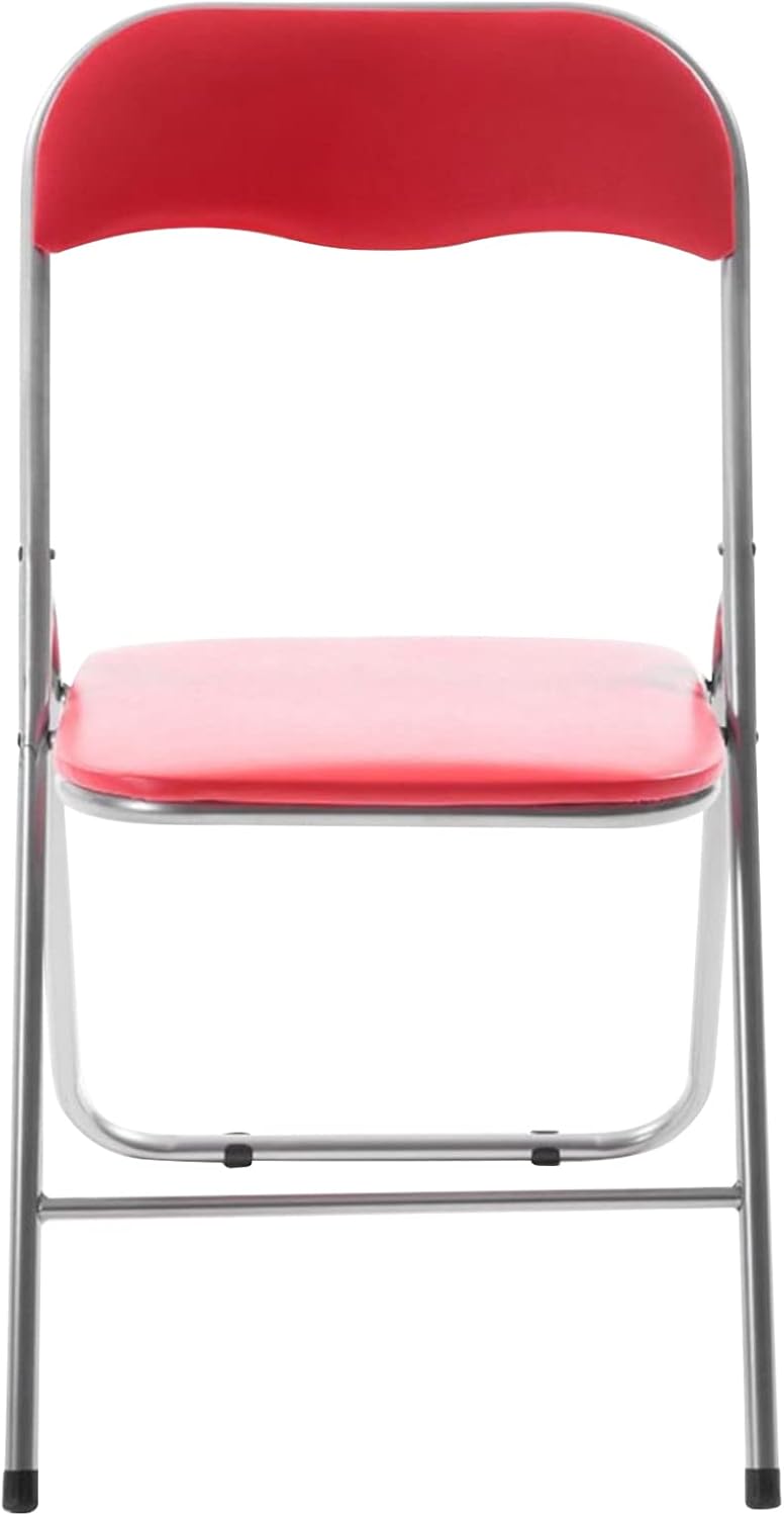 CLP 2er Set Klappstuhl Felix Gepolstert I Küchenstuhl Mit Metallgestell I Kunstleder PVC Sitz Gepols