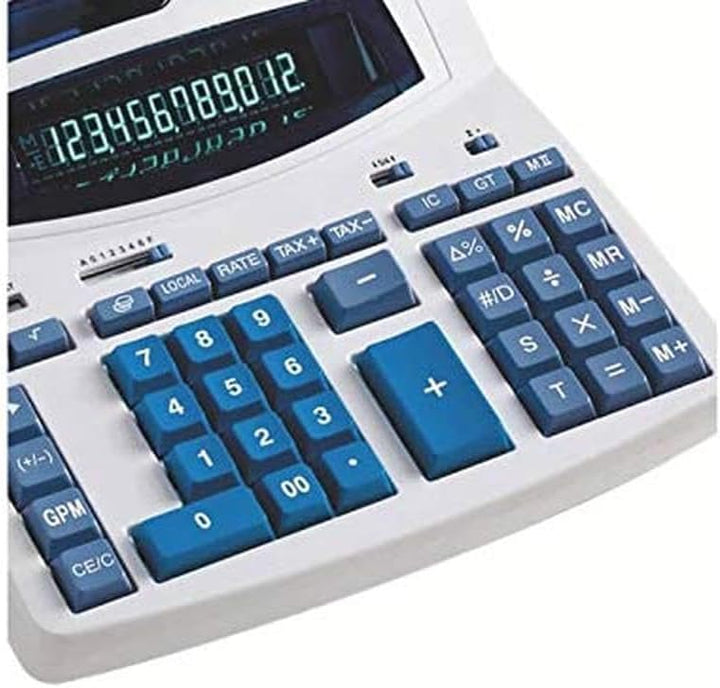 Rexel Ibico 1232X Profi-Tischrechner, schwarz/blau, mit Digitron-Display