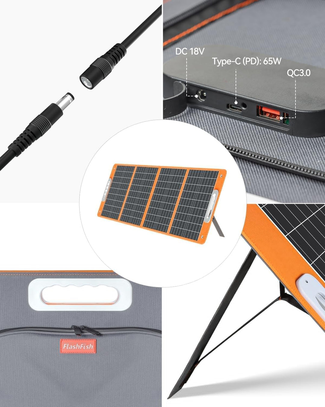 Tragbares Solarpanel Faltbar 60w Flexible Monocrystalline Solar Panel 18v Photovoltaik Panel Mobile