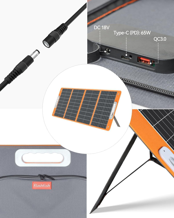 Tragbares Solarpanel Faltbar 60w Flexible Monocrystalline Solar Panel 18v Photovoltaik Panel Mobile