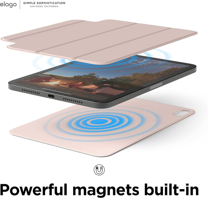 elago Magnetische Folio Hülle Kompatibel mit iPad Mini 8.3 Zoll 6. Generation - Rückwand kann an Met