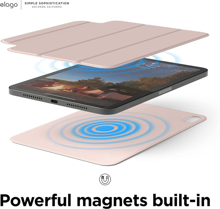 elago Magnetische Folio Hülle Kompatibel mit iPad Mini 8.3 Zoll 6. Generation - Rückwand kann an Met