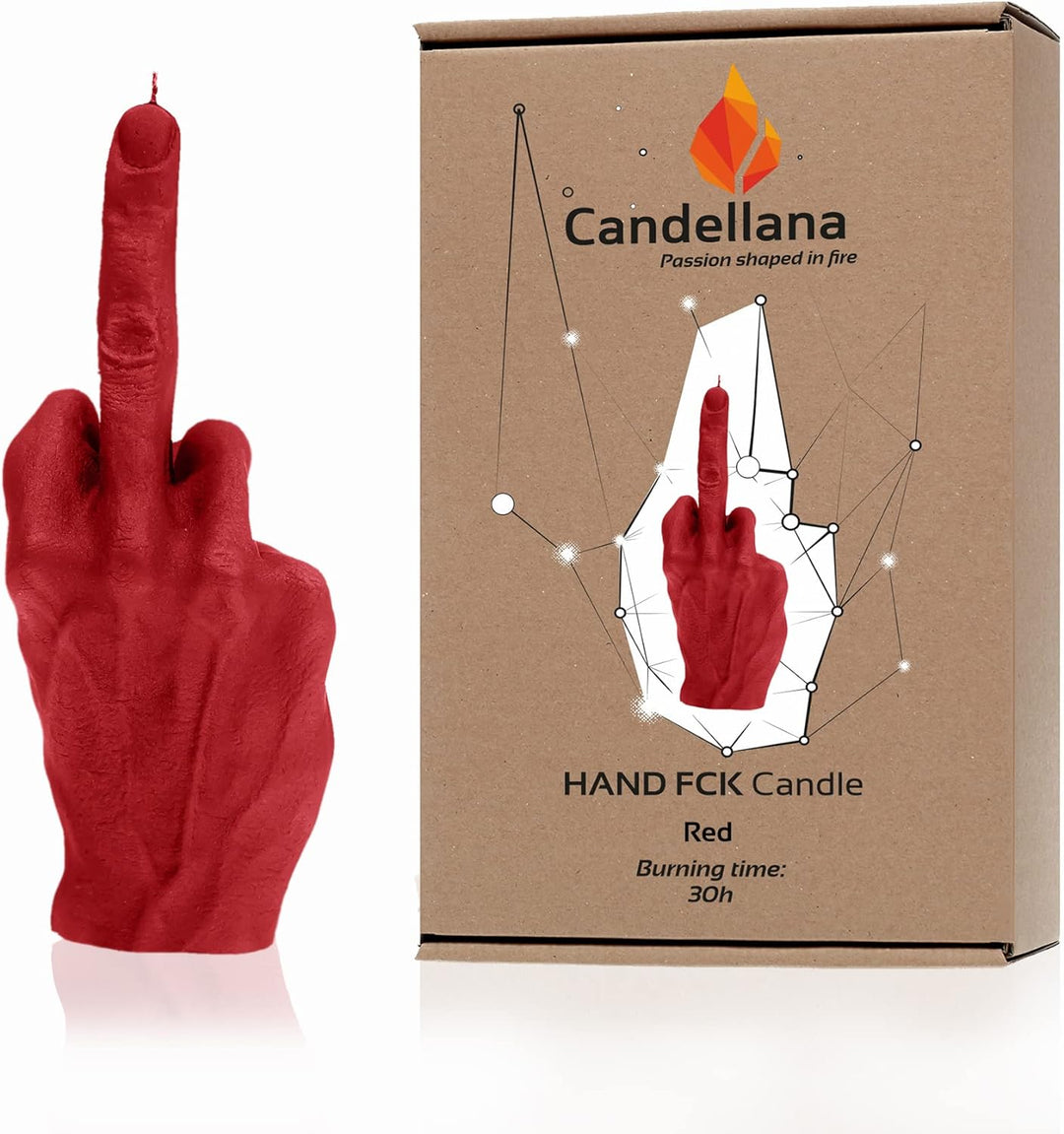 Candellana Mittelfinger Kerze - Mittelfinger Figur - Coole Deko - Gothic Deko - Grunge Deko Kerze -