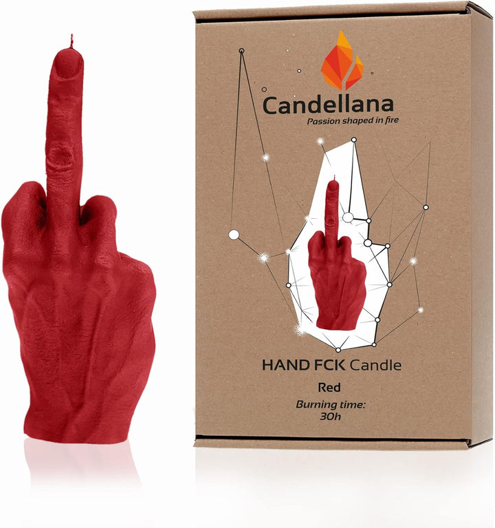 Candellana Mittelfinger Kerze - Mittelfinger Figur - Coole Deko - Gothic Deko - Grunge Deko Kerze -