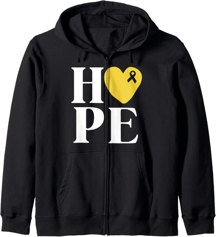 Childhood Cancer Fighter Shirts Hope Gold Ribbon Awareness Kapuzenjacke