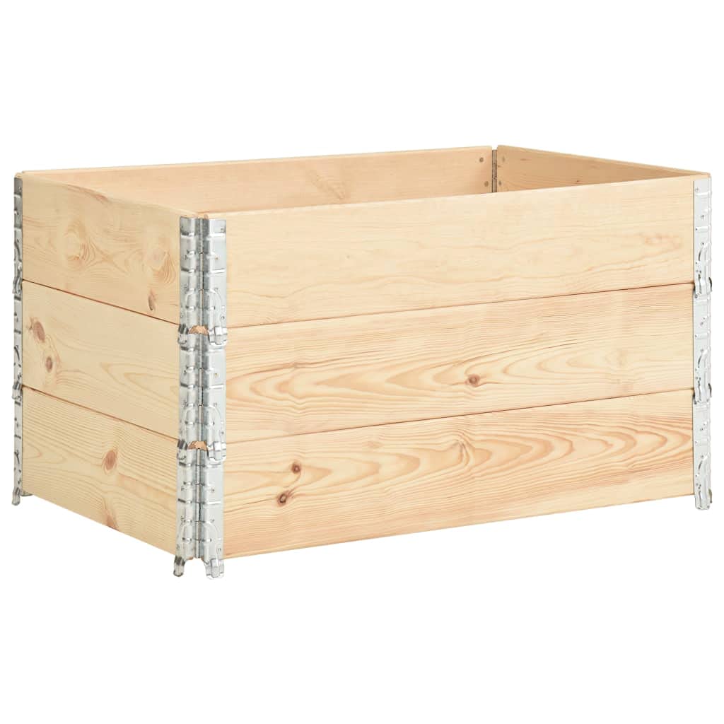 vidaXL 3X Kiefernholz Massiv Palettenrahmen Aufsatzrahmen Hochbeet Gartenbeet Pflanzbeet Europalette