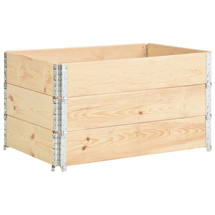 vidaXL 3X Kiefernholz Massiv Palettenrahmen Aufsatzrahmen Hochbeet Gartenbeet Pflanzbeet Europalette