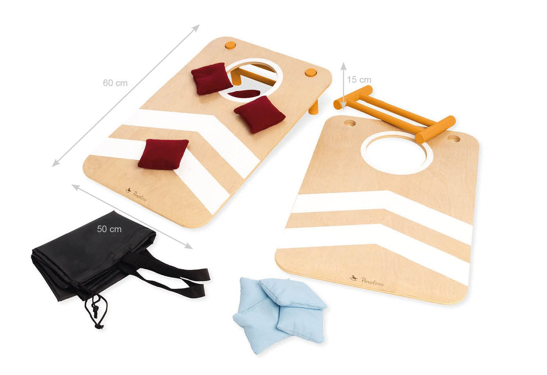Cornhole 'Bennet' von PINOLINO, 13-TLG. | Amerikanisches Cornhole Spiel | Holz | Premium Qualität |