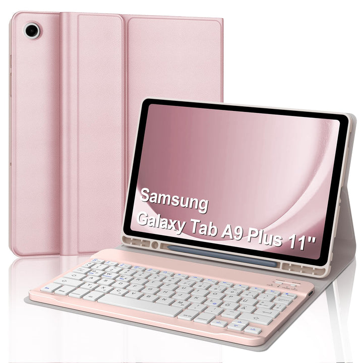 IVEOPPE Tastatur Hülle für Samsung Galaxy Tab А9 Plus 11 Zoll, [QWERTZ Deutsches], Bluetooth Abnehmb