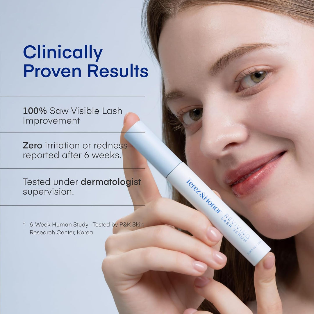 Terez &amp; Honor Reviving Wimpern- &amp; Augenbrauenserum 10 ml - Koreanische PDRN, Peptid &amp; Biotin, Klinis