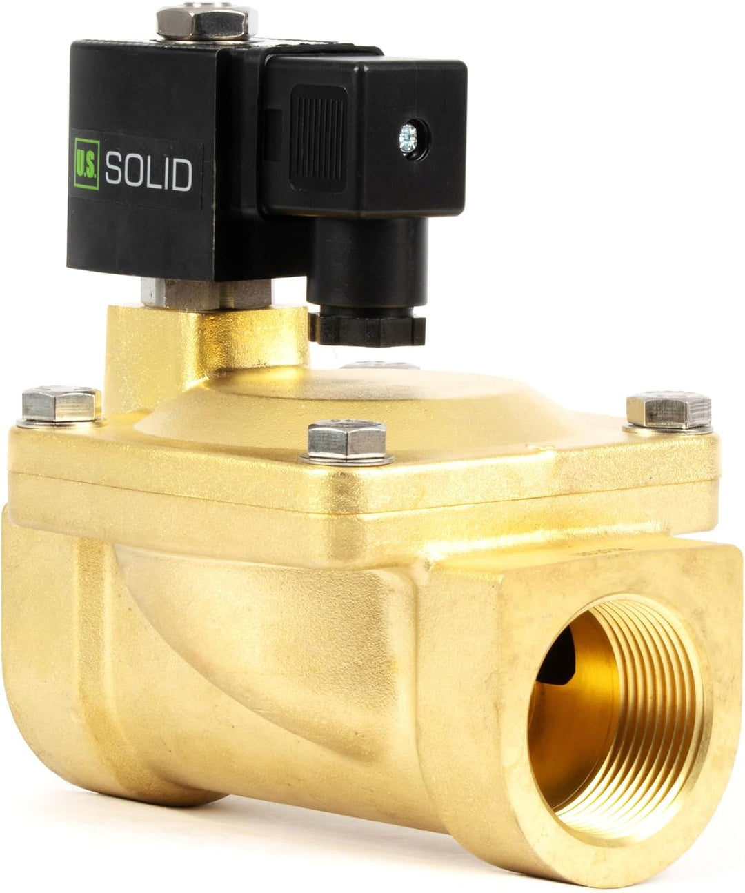U.S. Solid Magnetventil Messing 1 1/4" 230V AC, 0,3-16 bar, stromlos geschlossen, VITON-Dichtung, G-