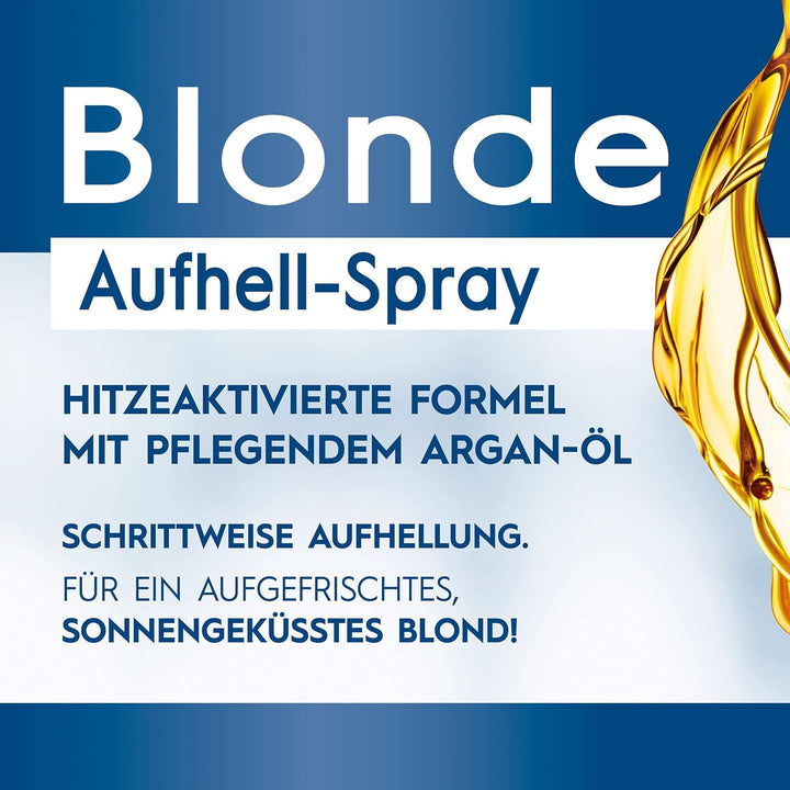 Schwarzkopf Blonde Aufheller S1 Stufe 3 (6x 125 ml), Aufhellspray zum Haare aufhellen um bis zu 2 St