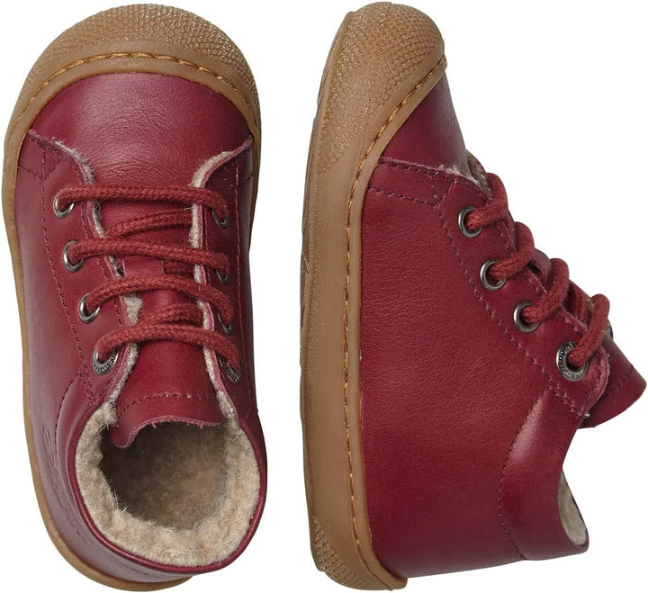 Naturino Lauflernschuhe aus Leder mit Wollfutter 17 EU Bordeaux, 17 EU Bordeaux