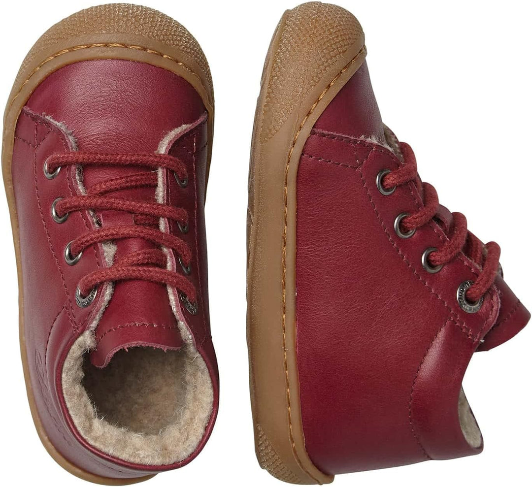 Naturino Lauflernschuhe aus Leder mit Wollfutter 17 EU Bordeaux, 17 EU Bordeaux