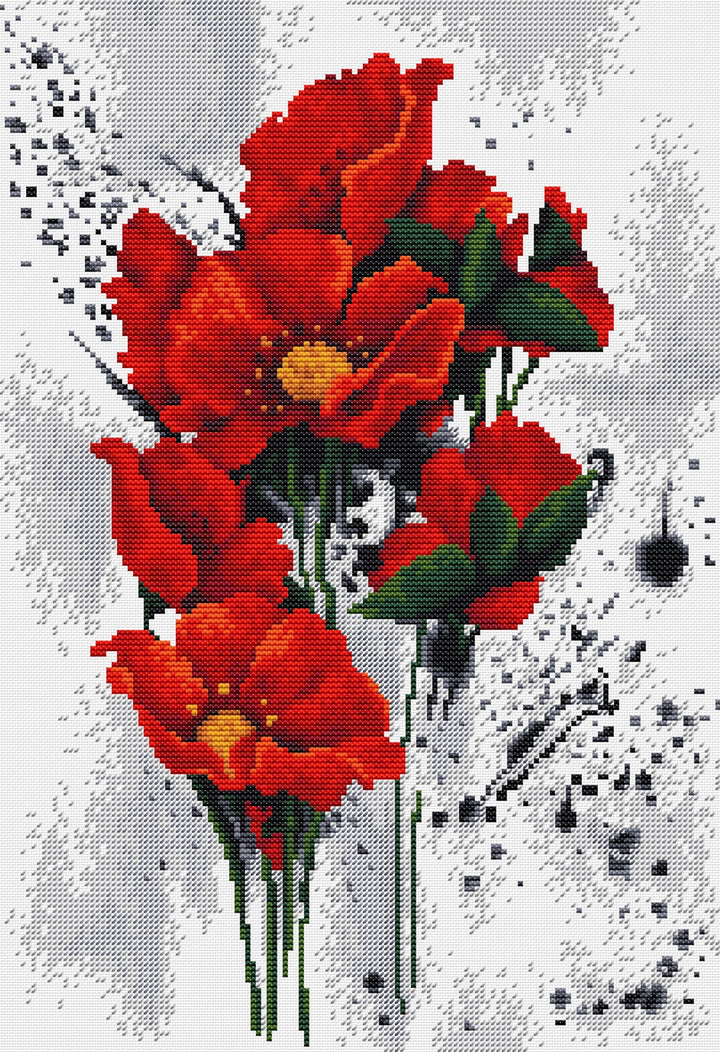 Kreuzstich-Set Luca-S – The Poppies, B7014