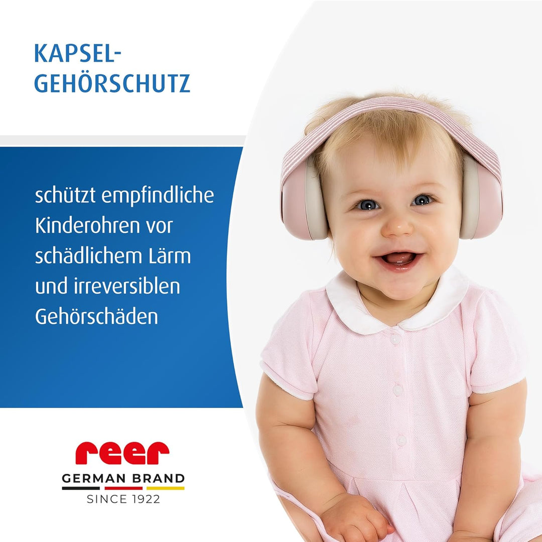 Reer Gehörschutz für Babys SilentGuard, besonders weich und leicht für den empfindlichen Babykopf, m