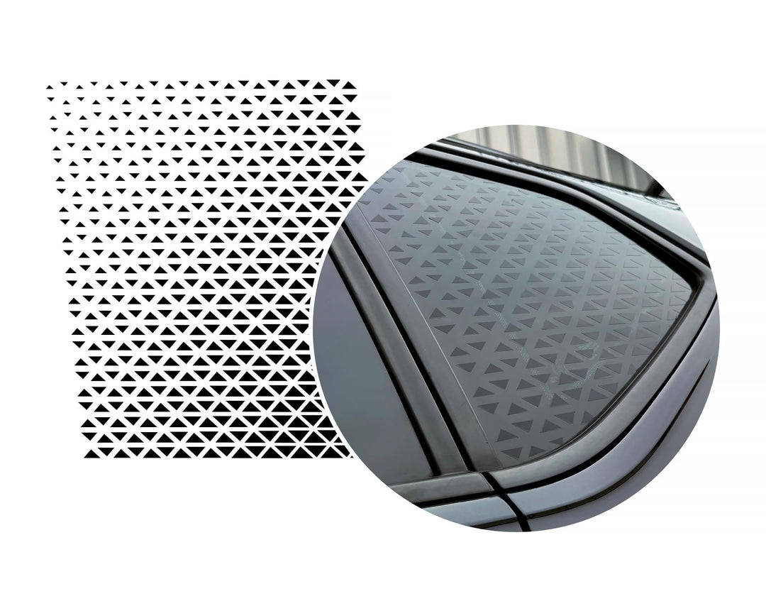 FOLIATEC Scheiben Sticker Vector Auto Aufkleber, schwarz matt, 45 x 40 cm Schwarz Matt Vector, Schwa