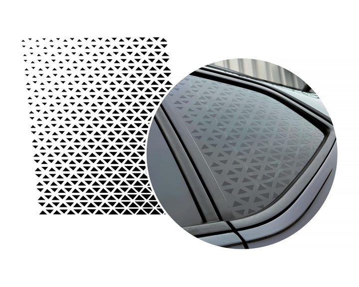 FOLIATEC Scheiben Sticker Vector Auto Aufkleber, schwarz matt, 45 x 40 cm Schwarz Matt Vector, Schwa